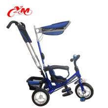 big wheel tricycle for 2 year old kids/new model tricycle baby ride on trike/double push bar tricycle kids bike
